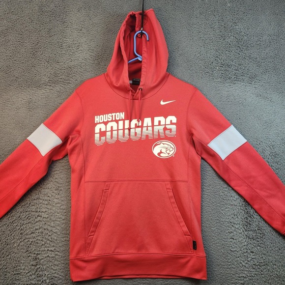Houston Cougars Hoodie Mens Small Red NCAA Football Dri-FIT Pullover Nike - Picture 1 of 7